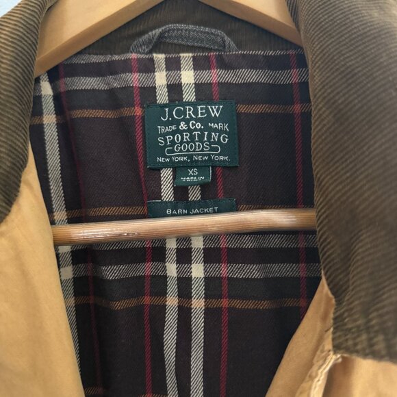 SOLD J. Crew Oarsman Corduroy Collar Tan Barn Jacket Chore Coat Field XS - Picture 4 of 6